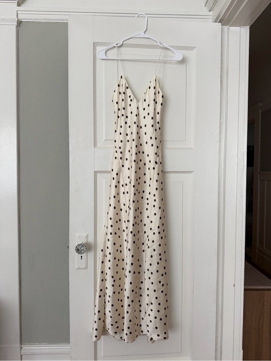Zara Dresses & Skirts - Zara Cream Maxi Slip Dress - Polka Dots